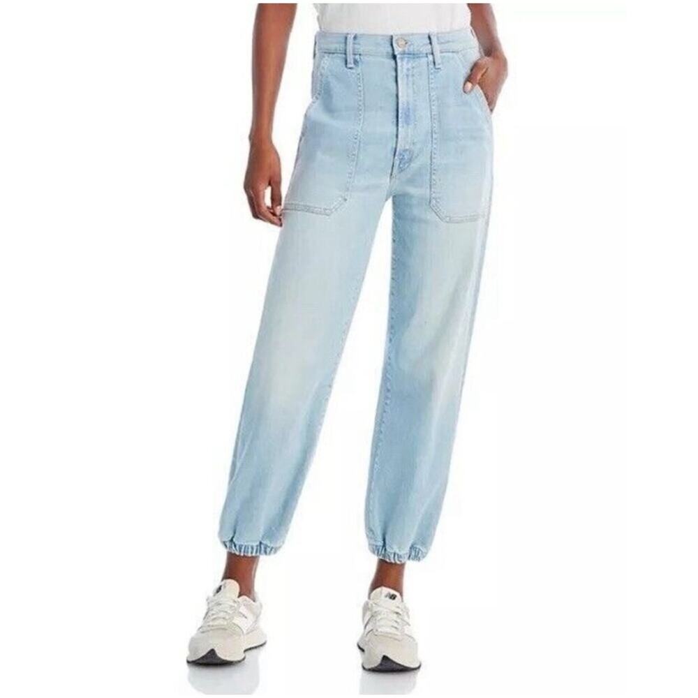 Mother Denim Women's The Wrapper Patch Springy Ankle Jeans Chill Pill Size 26 - Picture 2 of 16